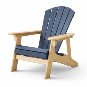 Sedia Adirondack in legno e polietilene blu/naturale