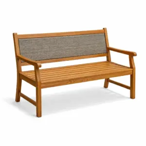 Panchina in Legno di Teak e Rattan Sintetico